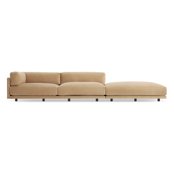 Blu Dot Sunday 161" Wide Velvet Sofa & Chaise Wayfair